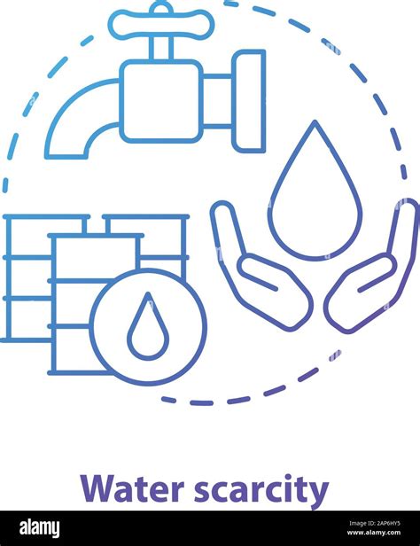 Water Scarcity Concept Icon Lack Of Clean Drinking Pure Water Idea