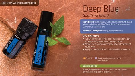 Doterra Deep Blue Soothing Blend Uses And Benefits Best Essential Oils