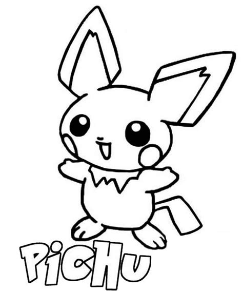 P Is For Pichu Coloring Page Color Luna Pokemon Coloring Pages