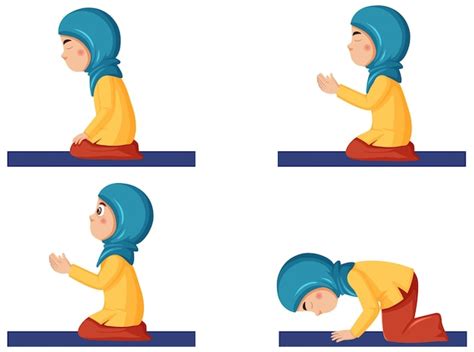 Premium Vector Muslim Girl Praying Vector