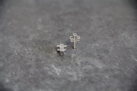 Cz Micro Pave X Mm Cross Beads