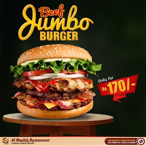 Beef Jumbo Burger Burger Jumboburger Food Fastfood Typography Beef