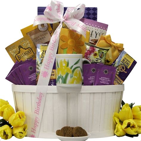 Even if you're shopping up to the last minute, you don't have to fret about getting her your gift on time. Zen Blend: Coffee & Tea Birthday Gift Basket - Baskets for Her