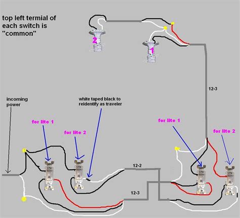 The diagrams on this page illustrate connecting multiple lights in 3 way and 4 way switch circuits. Wire Multiple 3-way Switches In Same Box - Electrical - DIY Chatroom Home Improvement Forum