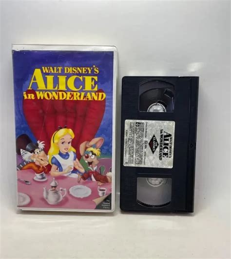 Vintage Walt Disney Alice In Wonderland Vhs Movie Black Diamond The