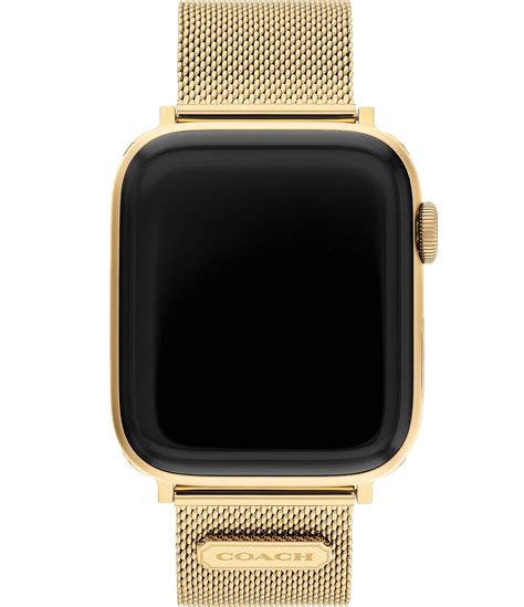 coach men s stainless steel mesh 42 44mm band for apple watch® dillard s