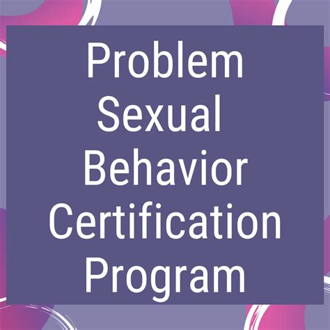 Problem Sexual Behavior Certification — Sexual Health Alliance