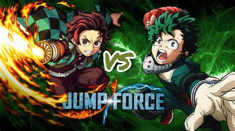 Jump Force Tanjiro Kamado Vs Izuku Midoriya Youtube