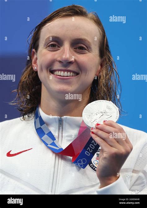 Tokyo 2020 Olympics Swimming Womens 400m Freestyle Medal Ceremony Tokyo Aquatics Centre