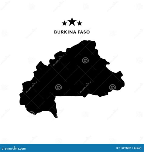 De Kaart Van Burkina Faso Vector Illustratie Stock Illustratie