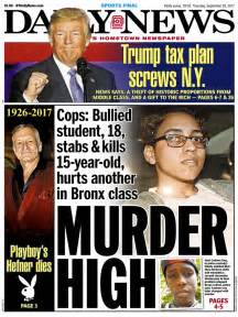 September 27 2017 American Tragedy Photos New York Daily News Front Pages Of 2017 Ny