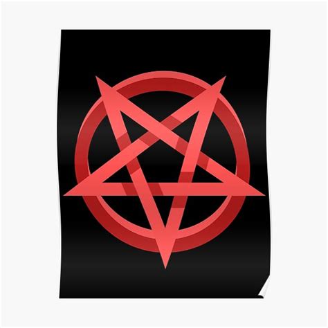 Pentagram Devil Worship Satan Poster By Thewebninja Redbubble