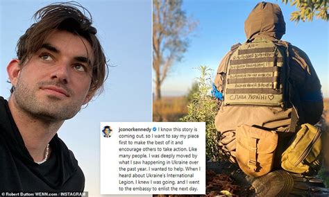 Rfk S Grandson Conor Kennedy Reveals He Fought In Ukraine War Daily Mail Online