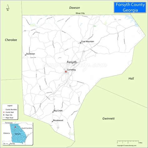 Map Of Forsyth County Georgia