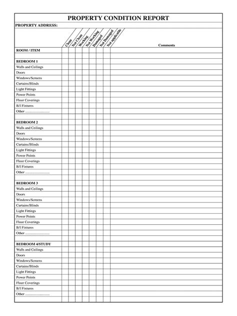 Property Condition Report Template Fill Online Printable Fillable