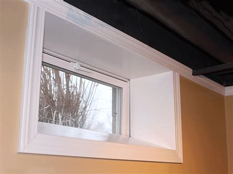 Adorable Cool And Fancy Basement Window Ideas With Luxury White Frame