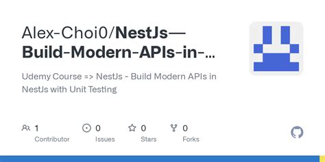 Github Alex Choi Nestjs Build Modern Apis In Nestjs With Unit Hot Sex