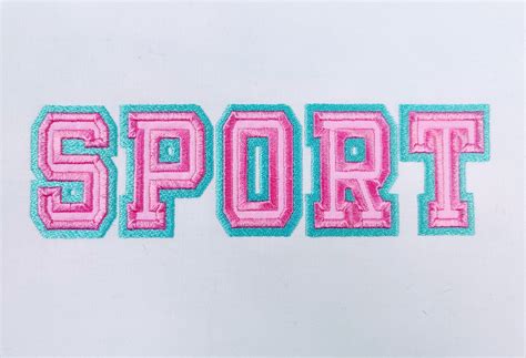 Thin Double Outline Applique Athletic Sport High School Team Players