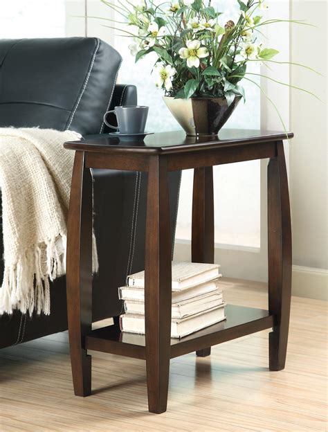 Coaster Accent Tables Contemporary Bowed Leg Chairside Table Value