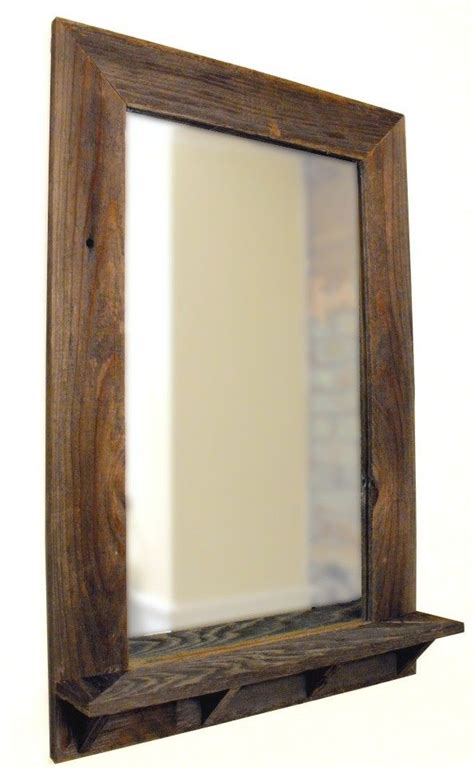 Barnwood Framed Mirror With Shelf By Mosswoodshop On Etsy Rustic