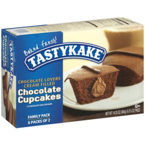 There are 12 krimpets in each box, packaged in pairs. I'm learning all about Tastykake Chocolate Lovers Cream ...