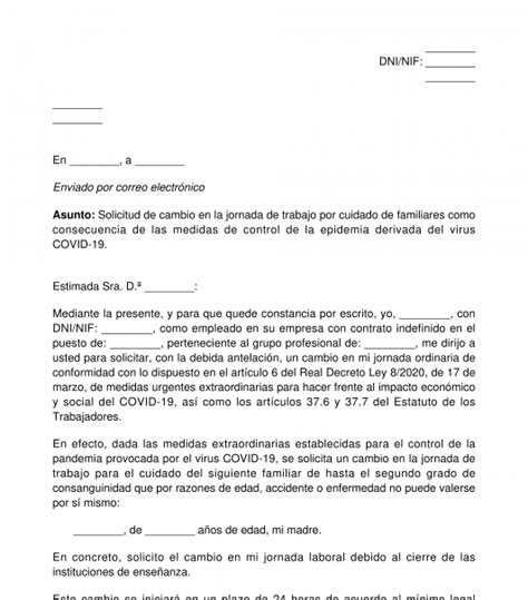 Modelo De Carta Para Solicitar Cambio De Horario Docx Document Reverasite