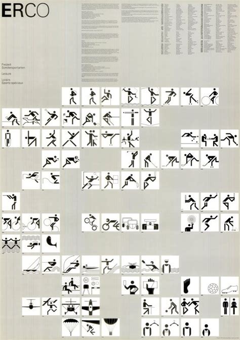 Otl Aicher Poster For Pictograms Leisure 1976 Erco Lighting