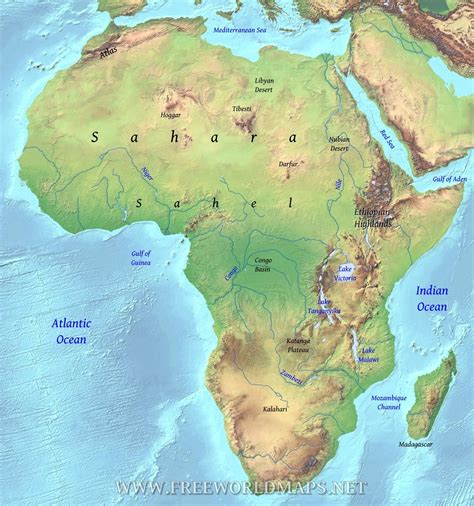 Geography Of Africa Africa Map World Map Africa World Geography