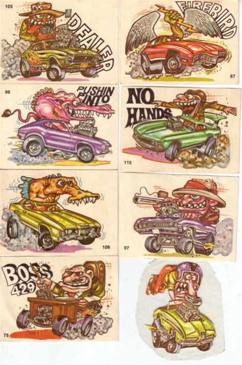 Weired Rods Remember The Old Odd Rods Bubble Gum Cards Ffcars