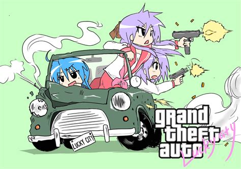 Grand Theft Auto Anime Girl And Lucky Star Anime 431867 On