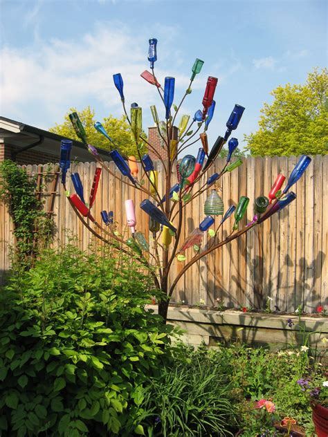 Garden Wine Bottle Tree See This Plus More Great Outdoor Wine Bottle Art Ideas On Our Blog