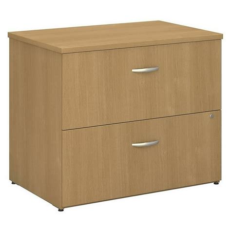 Series C 2 Drawer Lateral File Cabinet In Light Oak Engineered Wood