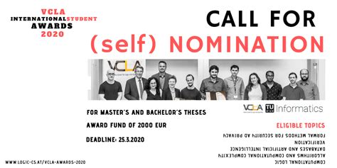 Vcla International Student Awards 2020 For Outstanding Master And