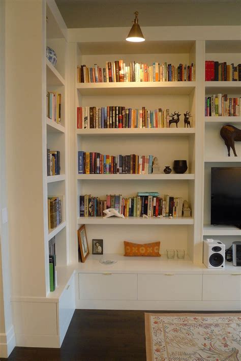 Impressive Home Library Design Ideas Built In Shelves Living Room