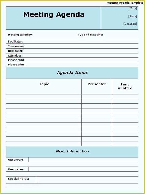 Free Printable Meeting Minutes Template Of 9 Meeting Minutes Templates