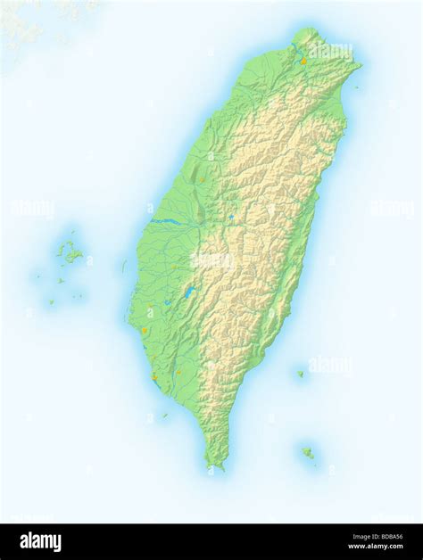 Taiwan Shaded Relief Map Stock Photo Alamy