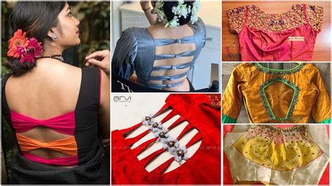 Different Types Of Blouse With Saree Simple Craft Ideas