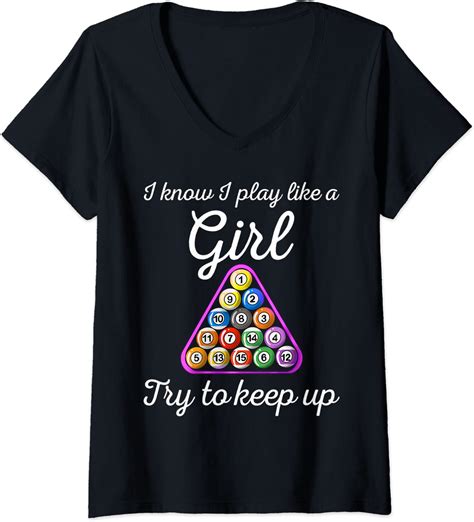 Womens Funny I Know I Play Like A Girl T Billiard Player