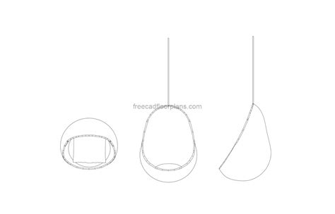 Hanging Egg Chair Free Cad Drawings