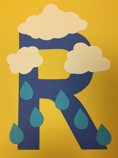 R Is For Rain Preschool Letter Crafts Preschool Art Activities