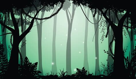 Premium Vector Vector Illustration Of Forest Silhouette