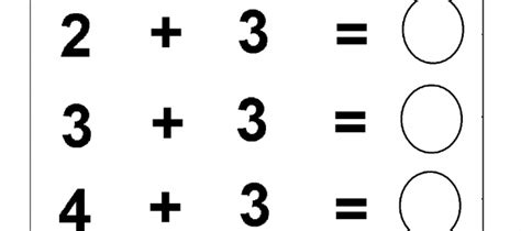 simple addition kindergarten math practice worksheets