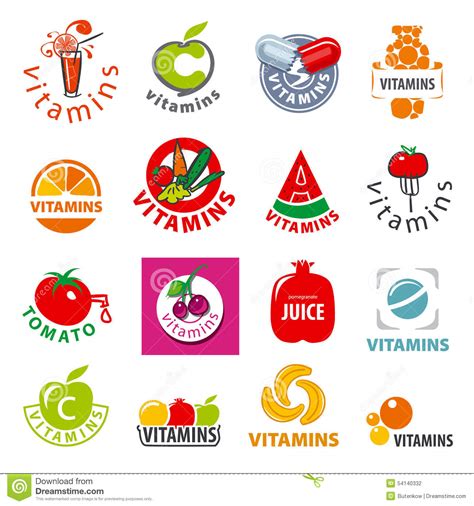 Start a contest like this. Collection Of Vector Logos Vitamins Stock Vector - Image ...