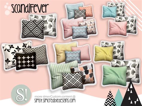 The Sims Resource Scandifever Sofa Colorful