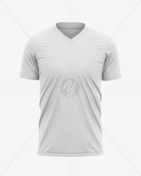 Are you looking soccer uniform mockup to showcase your artwork? Men's V-Neck Soccer Jersey T-Shirt Mockup - Front View ...