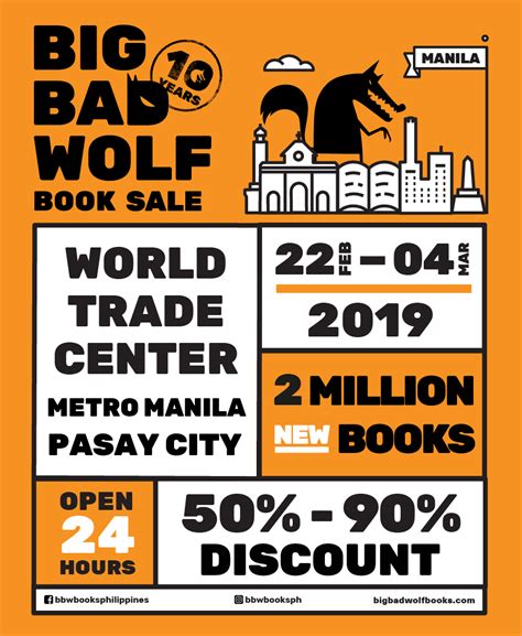 If you're planning to go for the first time, here's hand battle plan. Big Bad Wolf Book Sale Manila on February - March 2019 ...