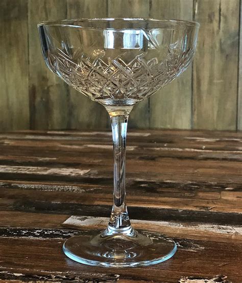 Box Of 12 Timeless Vintage Coupe Glasses Etsy