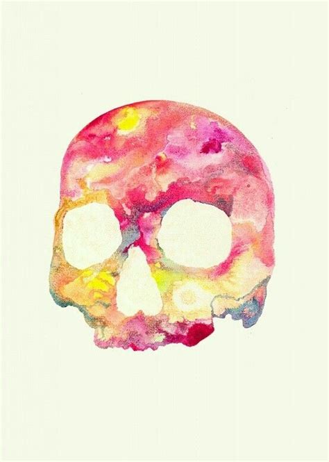 Skull Watercolor Tattoo Produção De Arte Art And Illustration Arte