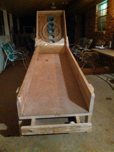 These plans will show you how to build your own skee ball machine. Homemade Skeeball 10/31/14 | Homemade outdoor games
