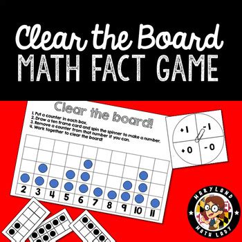 Check out our picks for the best math board games that involve arithmetic, math operations and reasoning that are actually fun to play! Clear the Board - Math Facts Game for Kindergarten, 1st, 2nd by Math Lady in MD